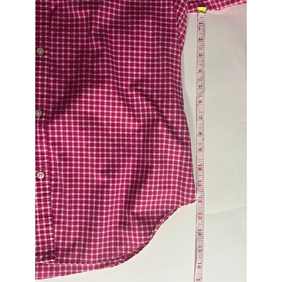Ralph Lauren Pink Check Long Sleeve Button Up Shirt Medium - Picture 6 of 7